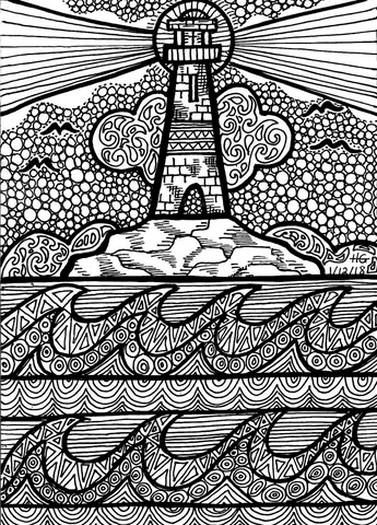 My Light And Salvation Zentangle Coloring Page